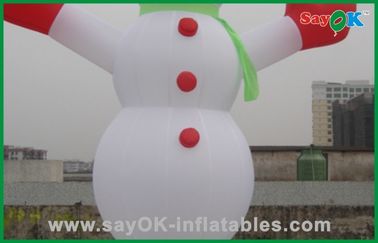 เครื่องแต่งกายวันวาเลนไทน์ที่กำหนดเอง Inflatable Snowman มนุษย์หิมะกับ CE RoHS