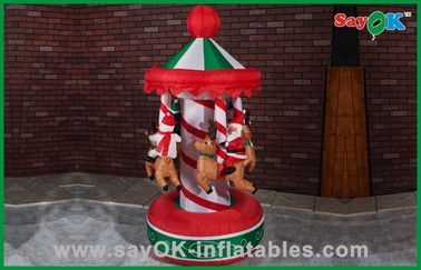 คริสต์มาสตลก Carousel Inflatable วันหยุดตกแต่ง Air Inflatables Inflatables