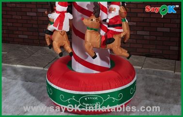 คริสต์มาสตลก Carousel Inflatable วันหยุดตกแต่ง Air Inflatables Inflatables