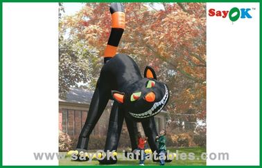 โคมไฟ LED Inflatable ของตกแต่งวันฮาโลวีน Funny Cat Halloween Inflatable