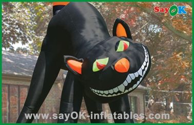 โคมไฟ LED Inflatable ของตกแต่งวันฮาโลวีน Funny Cat Halloween Inflatable