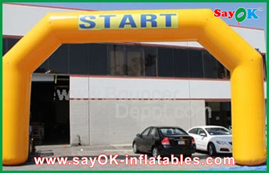 Inflatable Start Line Outdoor Yellow โฆษณาราคาถูก Inflatable Arch สำหรับโปรโมชั่น