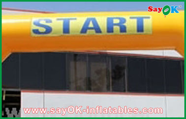 Inflatable Start Line Outdoor Yellow โฆษณาราคาถูก Inflatable Arch สำหรับโปรโมชั่น