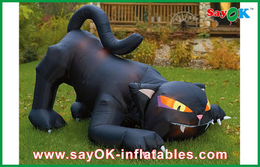 อุปกรณ์แต่งบ้านวันหยุดพิเศษ Inflatable Airblown Inflatable Black Cat