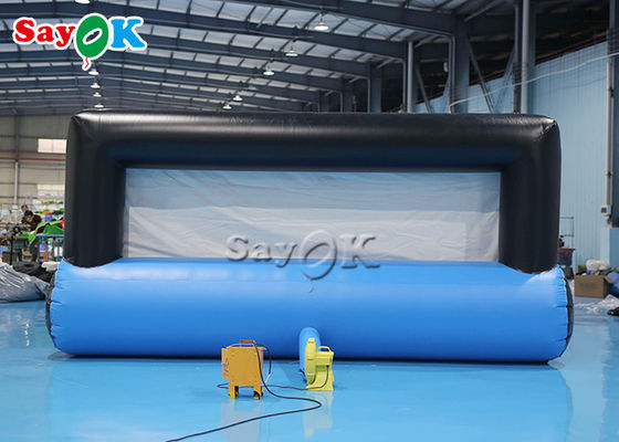 4.5x5x2.6mH รูปร่างรถ Inflatable IPS System Shooting Gallery เกม Black And Blue