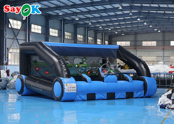 4.5x5x2.6mH รูปร่างรถ Inflatable IPS System Shooting Gallery เกม Black And Blue