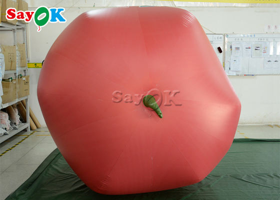 บอลลูนแอปเปิ้ลพองผลไม้สีแดงยักษ์ 2 เมตรสำหรับธุรกิจให้เช่า