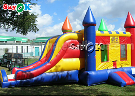 6 * 4m Pvc Air Jumping ปราสาทตีกลับพร้อมสไลด์เชิงพาณิชย์ Inflatable Bouncer สำหรับเด็ก