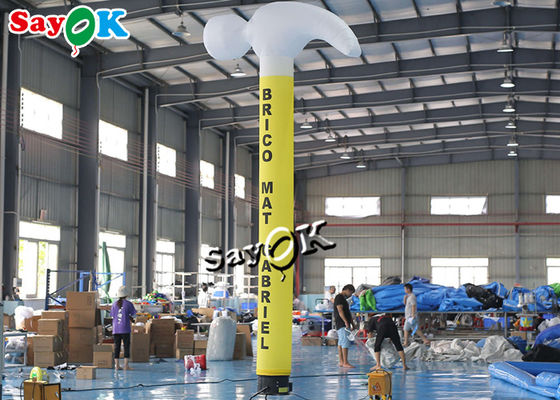 โฆษณา Inflatable Air Dancer Man 5m Rip Stop ผ้าไนลอน Blower Sky Dancer Inflatable Hammer