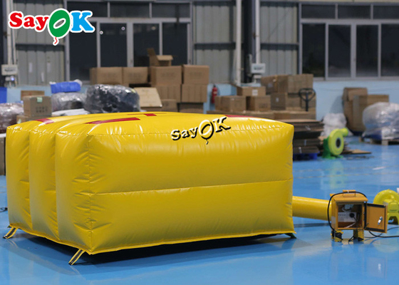 2x2x1mH Custom Inflatable Products ถุงลมนิรภัยดับเพลิงสีเหลืองกู้ภัยฉุกเฉิน Safety Air Cushion