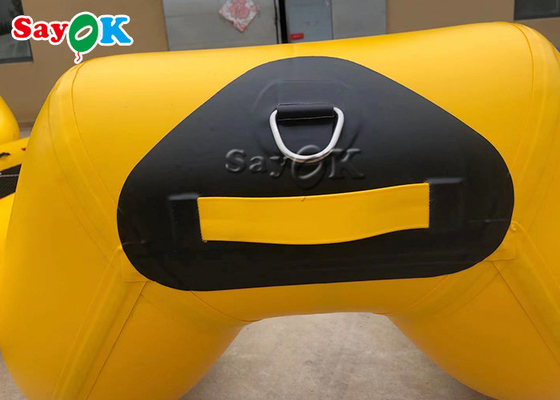 สีเหลือง PVC Inflatable Boats การปรับใช้อย่างรวดเร็ว ล่องแก่ง เรือคายัค พายเรือแคนู Raft Water Rescue