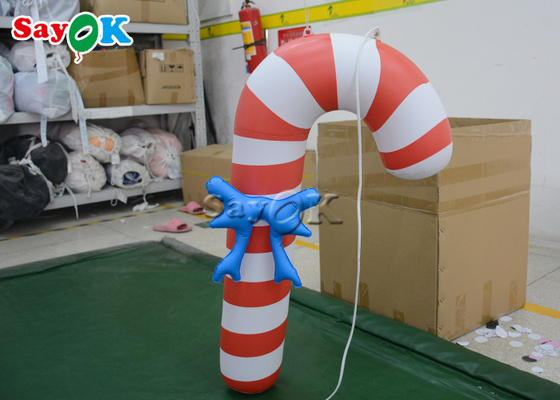 35 นิ้ว Outdoor Inflatable Holiday Decorations Christmas Candy Cane