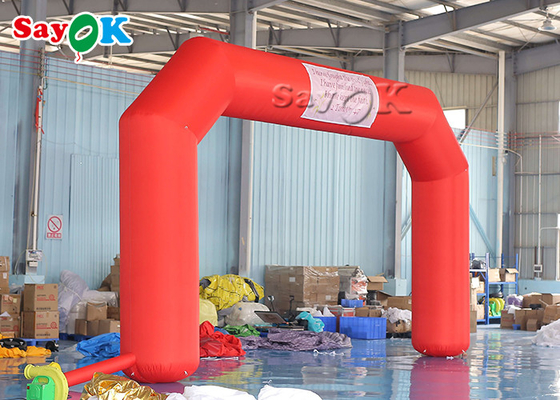 พองสายรุ้ง Arch Custom Inflatable Arch 8x1x4.5mH ตกแต่งโฆษณากลางแจ้งสีแดง