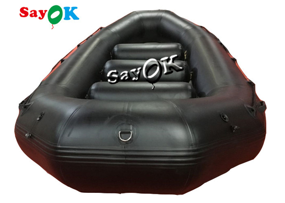 เรือยาง SGS PVC Inflatable 4.85m สีดำกีฬาทางน้ำขนาดเล็กเรือล่องแก่ง