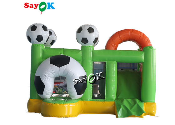 จัมเปอร์ฟุตบอลขนาดเล็กสีเขียวตีกลับทำให้พองฟุตบอล Bouncer Slide Combo