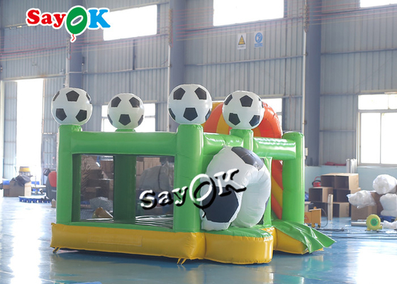 จัมเปอร์ฟุตบอลขนาดเล็กสีเขียวตีกลับทำให้พองฟุตบอล Bouncer Slide Combo