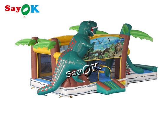 ไดโนเสาร์จูราสสิคบ้านเด้งเด้งบ้านสไลด์น้ำสำหรับสนามเด็กเล่น