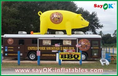 BBQ Shop สินค้าที่กำหนดเอง Inflatable L5m Giant Yellow Inflatable Advertising หมู