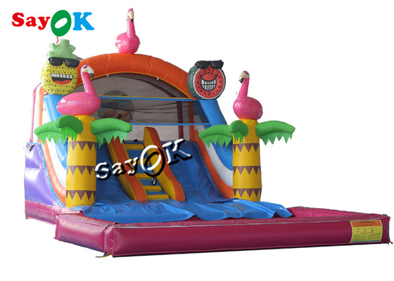 Blow Up Slip N Slide Slide Commercial Inflatable Slide สีสันดี พีวีซี ทารพูลิน สลายบานเซอร์