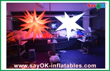 190T ผ้า oxford ปาร์ตี้ Giant Inflatable ตกแต่ง Star Led แสงสีขาว