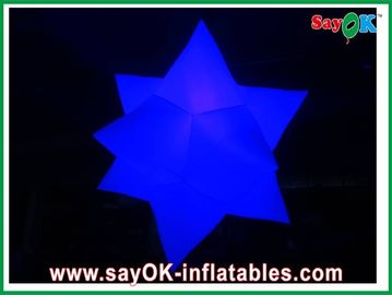 White Star Inflatable ไฟ LED Light Dia 2m ผ้าไนล่อนที่กำหนดเองสำหรับงานปาร์ตี้