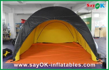 Outwell Air Tent เต็นท์แคมป์เป่าลมทนทานสีดำนอกสีเหลืองภายในกำหนดเอง