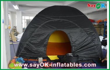Outwell Air Tent เต็นท์แคมป์เป่าลมทนทานสีดำนอกสีเหลืองภายในกำหนดเอง