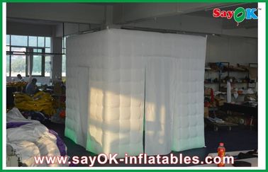 Party Photo Booth Oxford Cloth / PVC Coated Mobile Photo Booth พองได้ 2 ประตู