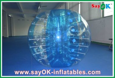 0.8mm PVC inflatable กีฬาเกมส์, Transparent / Blue Bumper Ball