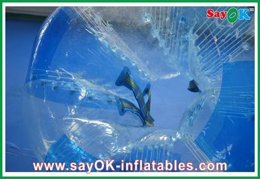 0.8mm PVC inflatable กีฬาเกมส์, Transparent / Blue Bumper Ball