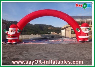 Oxford Cloth Red Christmas Inflatable Arch, พองซุ้มประตูคริสต์มาส