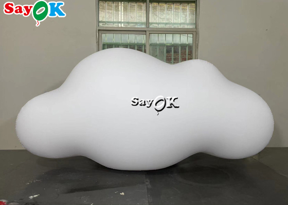 210D Oxford Custom Inflatable Products เพดานแขวนบอลลูน PVC Cloud พร้อมไฟ LED
