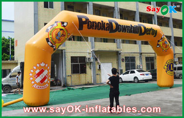 Inflatable Archway Blower Waterproof Inflatable Arch 0.6mm PVC 11mLx4.5mH สำหรับการโฆษณา