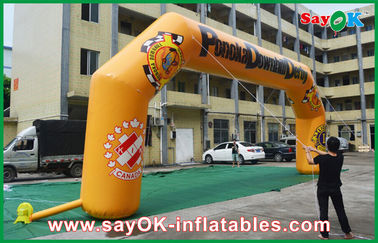 Inflatable Archway Blower Waterproof Inflatable Arch 0.6mm PVC 11mLx4.5mH สำหรับการโฆษณา