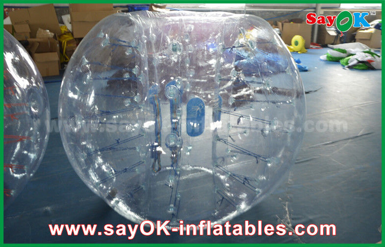 เกมเป่าลมกลางแจ้ง 0.8 มม. PVC สำหรับผู้ใหญ่ที่ทำให้พองได้ Bubble Zorb Soccer Ball สำหรับเกมกีฬา