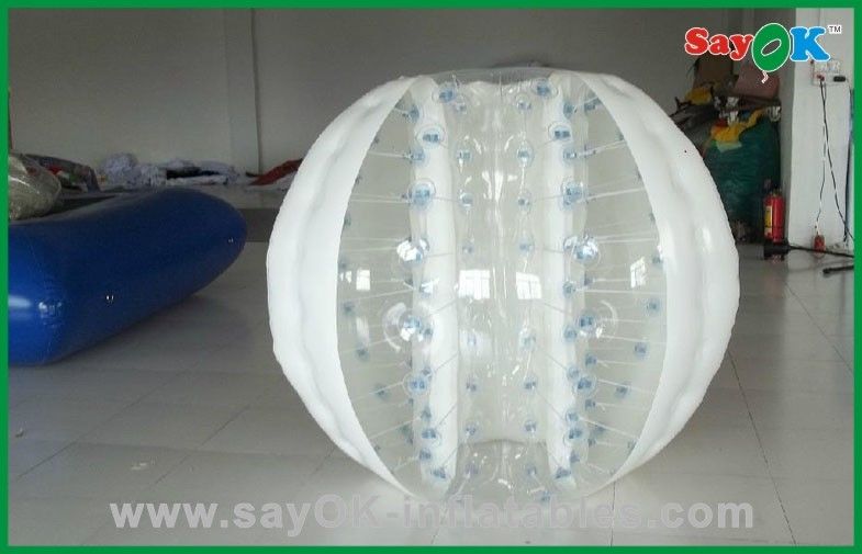 เกมกลางแจ้งทำให้พองร้อนขายฟอง 0.6 มม. PVC / TPU 2.3x1.6 ม. ลูกบอลกันชนตัวพองสำหรับเกม