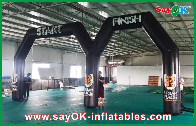 Party City Balloon Arch โลโก้ที่กำหนดเอง Pring Inflatable Start เส้นชัยพร้อม Double Arch