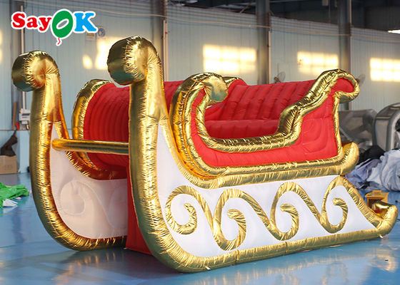 4x2m Inflatable Holiday Decorations Festival Christmas Sleigh เลื่อน