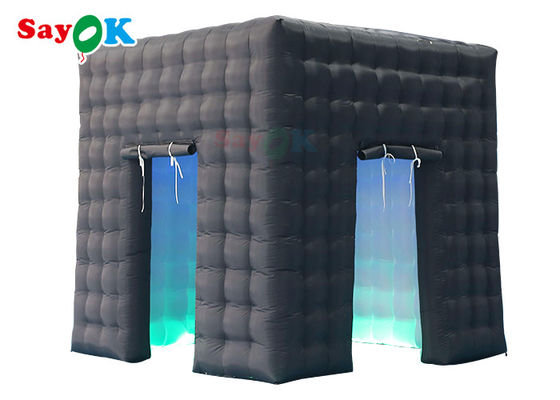 Oxford Cloth LED บูธภาพถ่ายพองบูธกล้องประตูกลางคู่