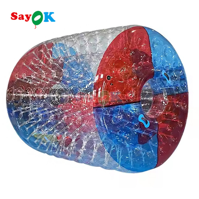 ลูกบอลโรลเลอร์ Zorb วิ่งเป่าลม ลูกบอลโรลเลอร์น้ำใส PVC โปร่งใส สำหรับกีฬาทางน้ำกลางแจ้ง