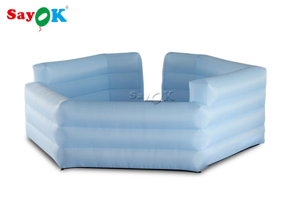 Oxford ผ้าเกมกีฬาทำให้พอง Gaga Ball Pit พร้อมเครื่องเป่าลมไฟฟ้าเกมเป่าลมสำหรับเด็ก