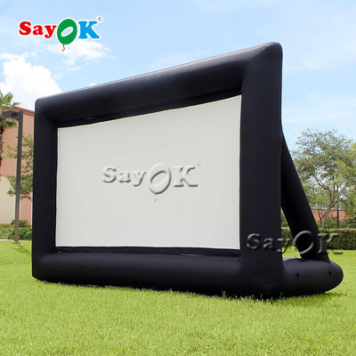 จอฉายภาพทำให้พองกลางแจ้งที่กำหนดเอง Tarpaulin 0.4mm Blow Up Movie Screen