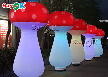 ไฟ LED สีแดงและสีขาว 2.5m พองเห็ดสำหรับเทศกาลดนตรี