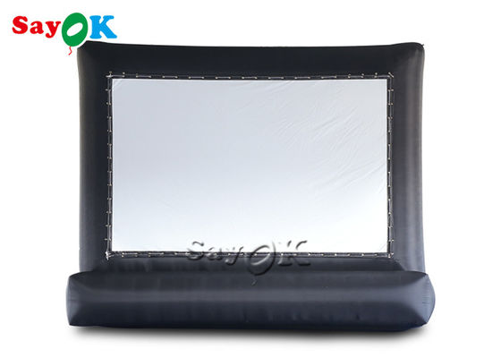 หน้าจอพองกลางแจ้งสีดำเชิงพาณิชย์กลางแจ้งพองโปรเจคเตอร์จอภาพยนตร์