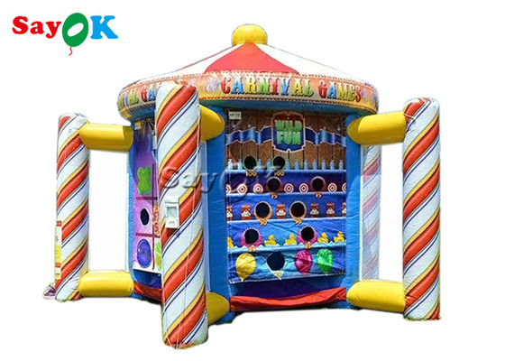 หลักสูตรอุปสรรคที่ทำให้พองได้ Ultimate Sport 5 In1 Carnival เกมเป่าลม Midway Dartboard Toss