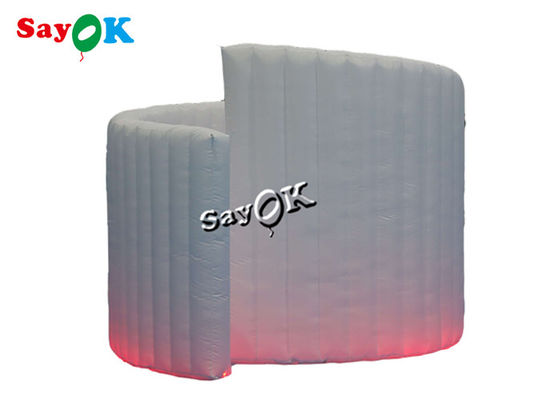 ของตกแต่งงานปาร์ตี้พอง 3m 10ft สีขาวรูปร่างเกลียวพองภาพถ่ายบูธผนังฉากหลังเครื่องเป่าลมภายใน