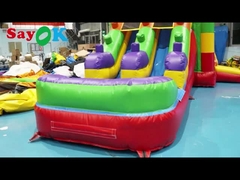 เชิงพาณิชย์พองน้ำเด้งยักษ์ตลกสไลด์ทำให้พองสนามหลังบ้านเด้งบ้านสไลด์