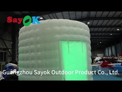 Inflatable สีขาว Photo Booth Wall Selfie Booth ฉากหลัง Photo Booth Enclosure แบบพกพา Photoshoot