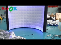 ขายร้อนแบบพกพาโค้ง Inflatable Photo Booth ฉากหลังผนังสำหรับนิทรรศการ