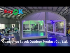 เงาสระว่ายน้ําแบบอัดลม อาคาร Bubble Dome หลังคาอากาศ หอพักน้ํา